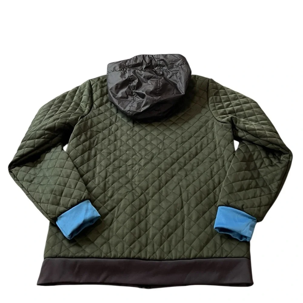 Champion Quilted Green & Blue Reversible Boys Jacket Size XL(16)